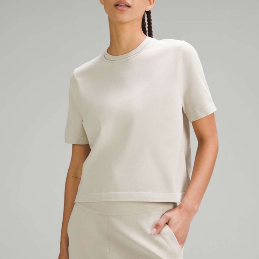 LULULEMON | Boxy Knit T-Shirt in Bone